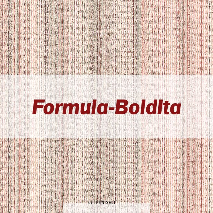 Formula-BoldIta example