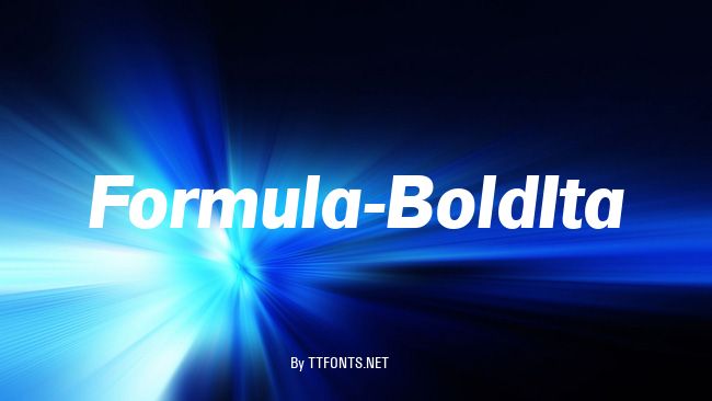 Formula-BoldIta example