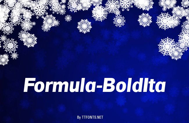 Formula-BoldIta example