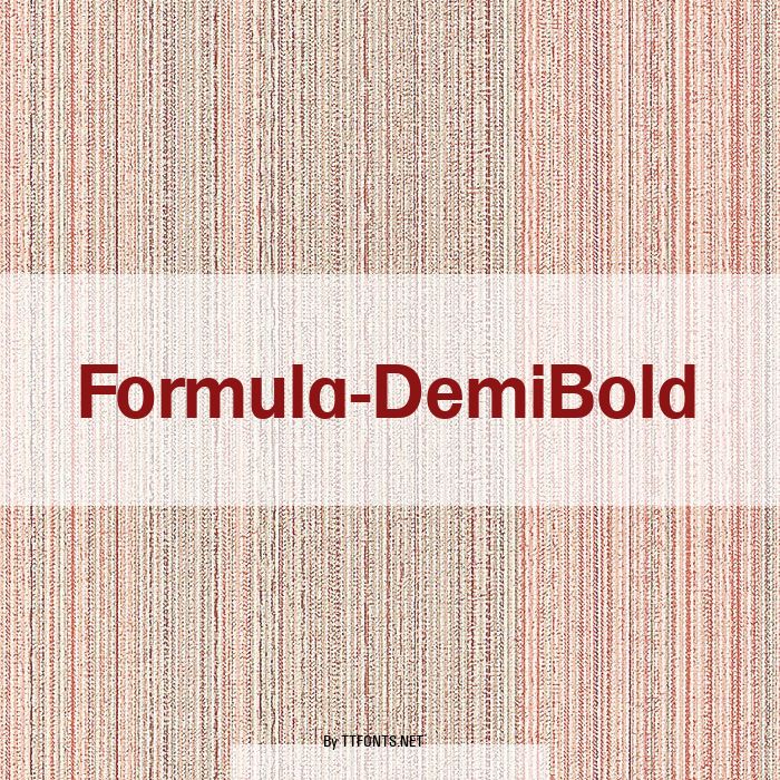 Formula-DemiBold example