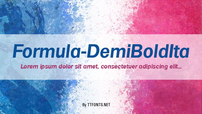 Formula-DemiBoldIta example