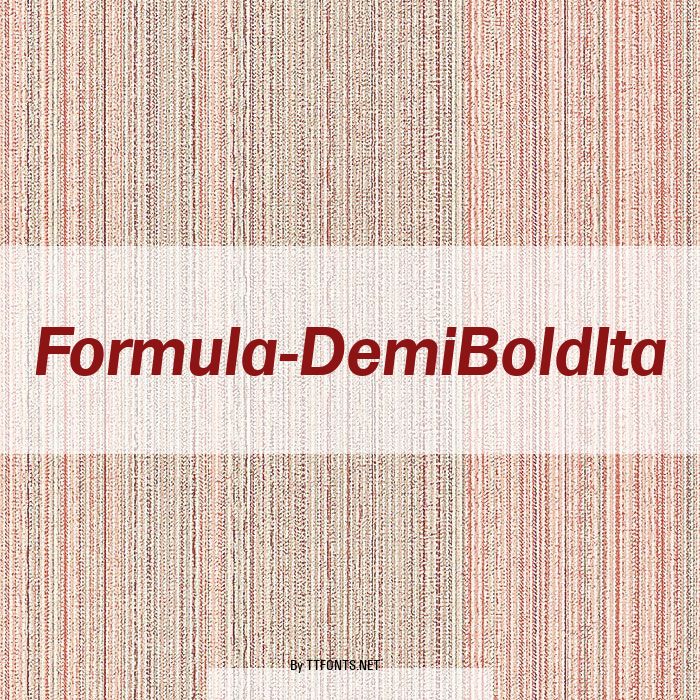 Formula-DemiBoldIta example