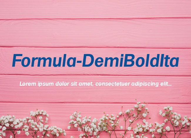 Formula-DemiBoldIta example