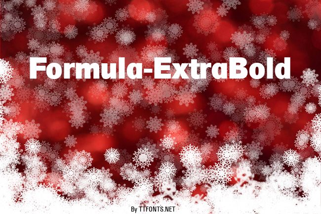 Formula-ExtraBold example