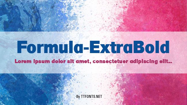 Formula-ExtraBold example