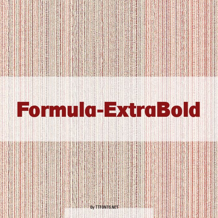 Formula-ExtraBold example