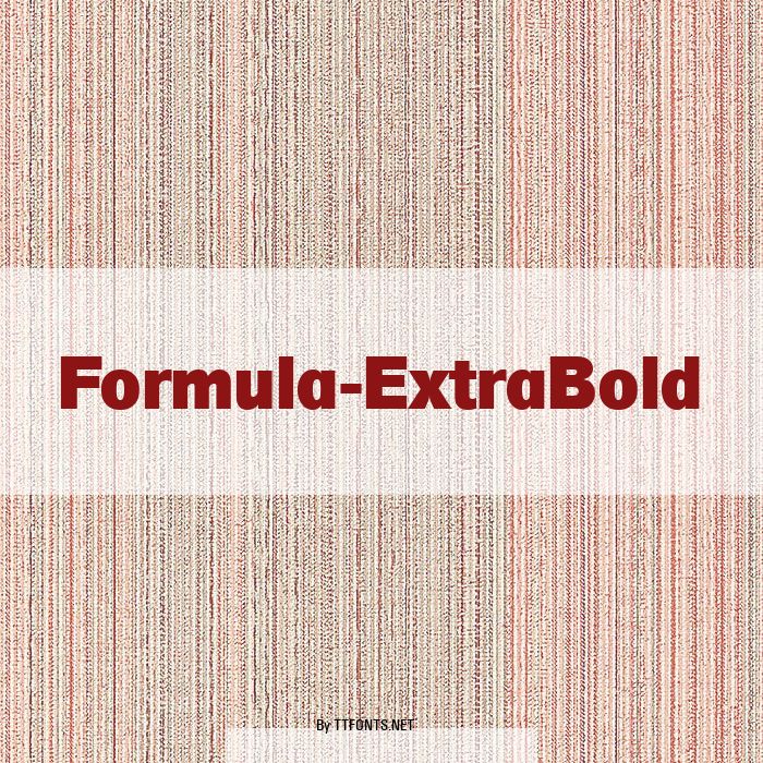 Formula-ExtraBold example