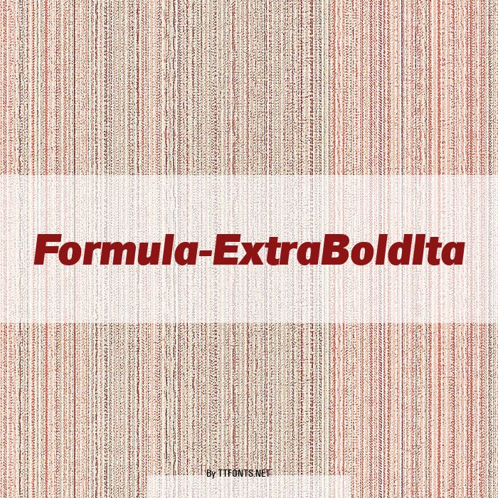 Formula-ExtraBoldIta example