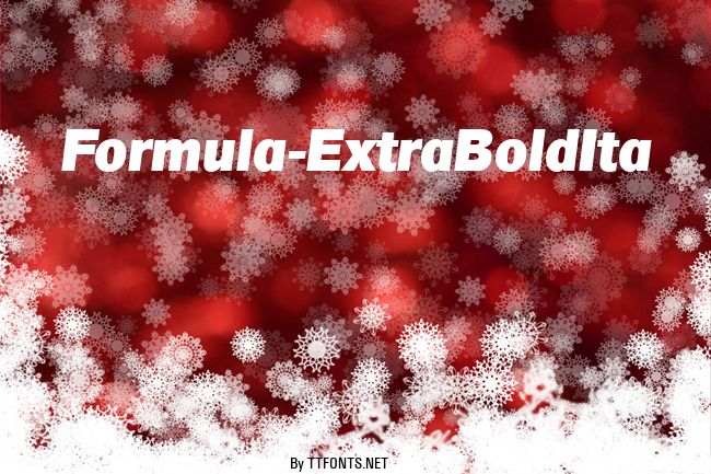 Formula-ExtraBoldIta example