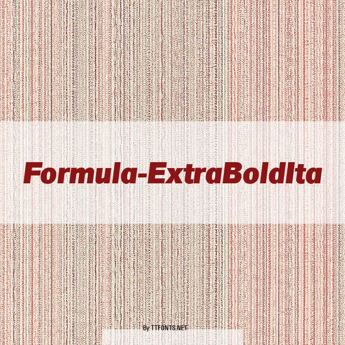 Formula-ExtraBoldIta example