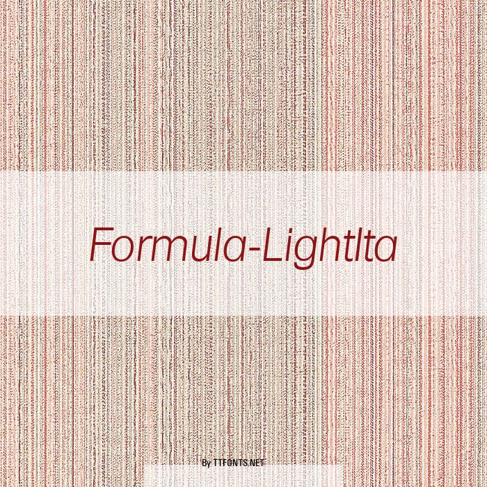 Formula-LightIta example