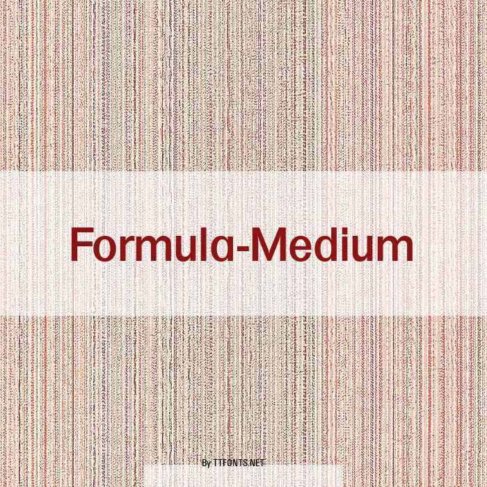 Formula-Medium example