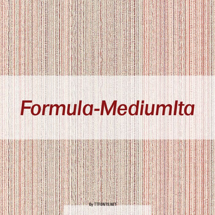 Formula-MediumIta example