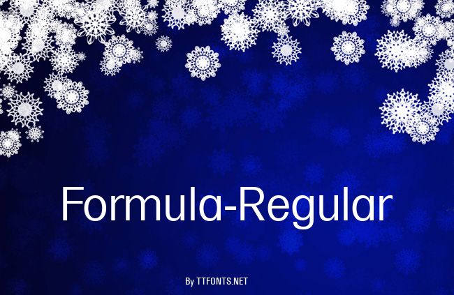 Formula-Regular example