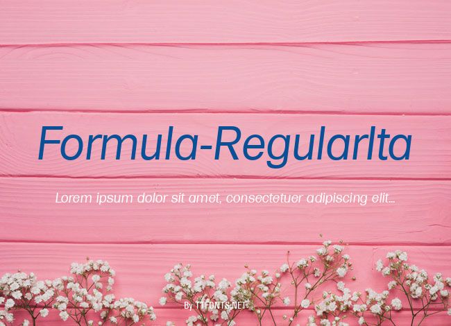 Formula-RegularIta example