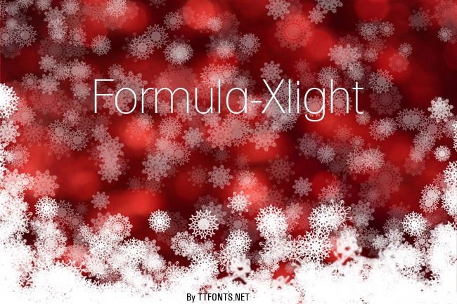 Formula-Xlight example