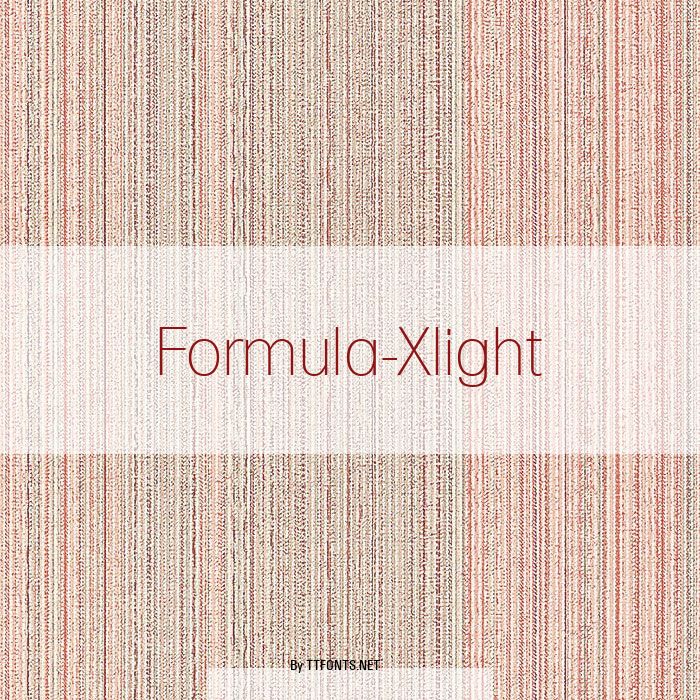 Formula-Xlight example