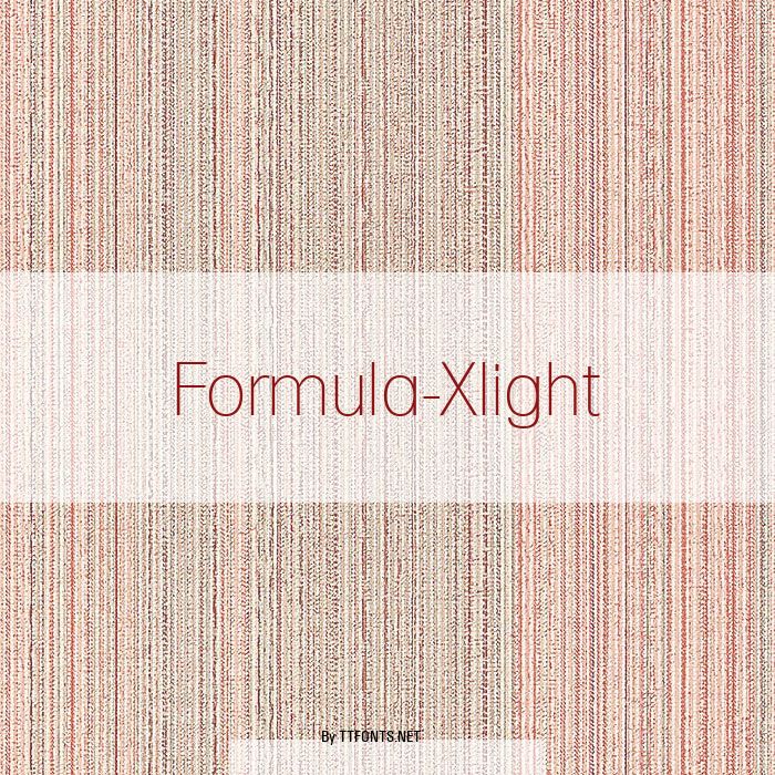 Formula-Xlight example