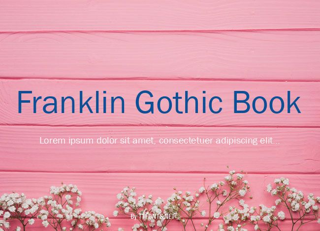 Franklin Gothic Book example