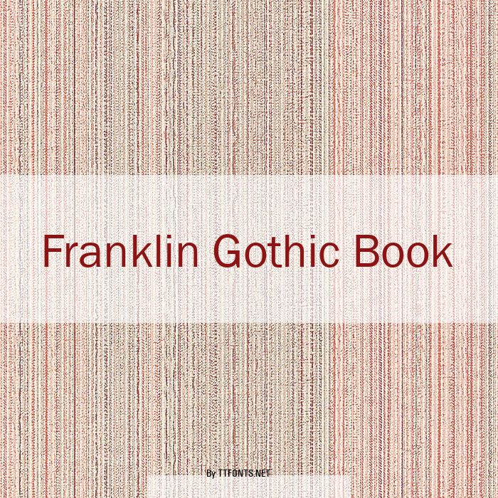 Franklin Gothic Book example