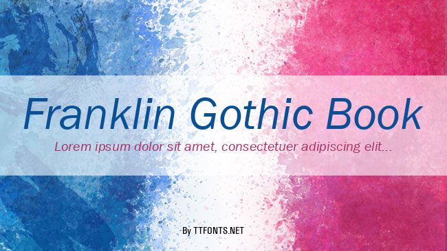 Franklin Gothic Book example