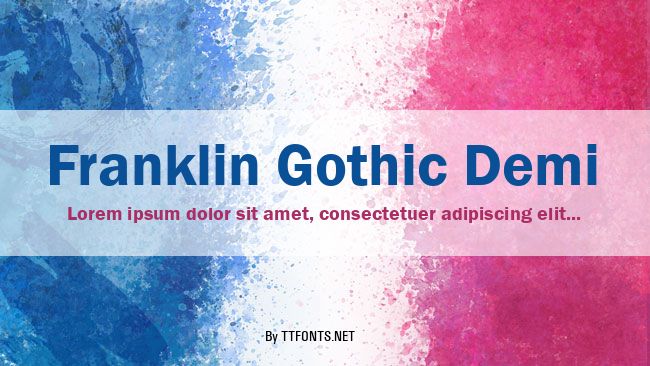 Franklin Gothic Demi example