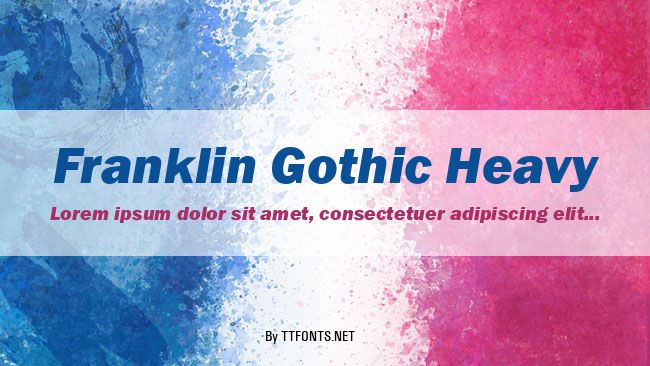 Franklin Gothic Heavy example