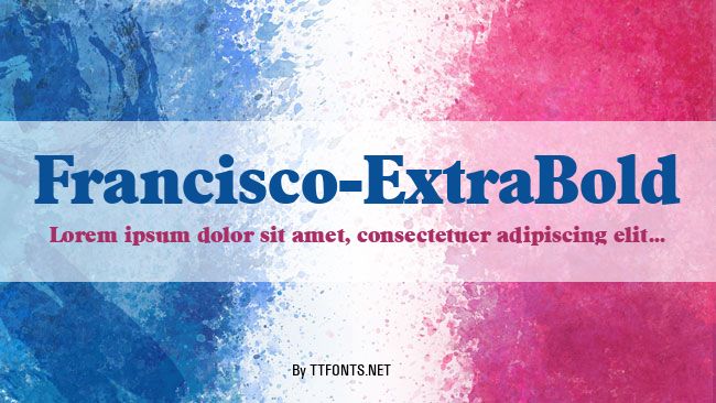 Francisco-ExtraBold example