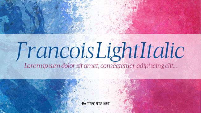 FrancoisLightItalic example
