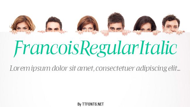 FrancoisRegularItalic example