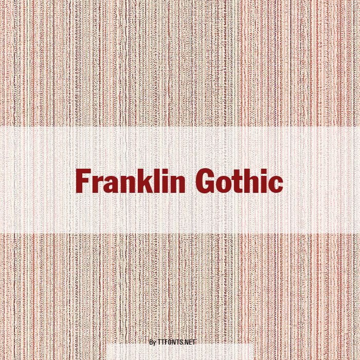Franklin Gothic example