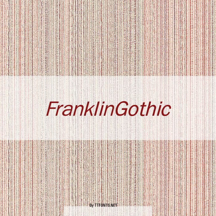 FranklinGothic example