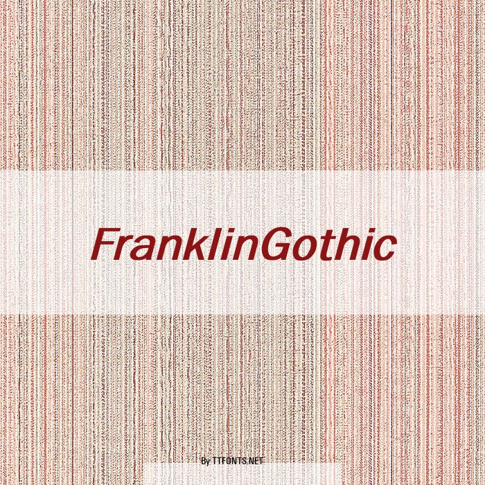 FranklinGothic example