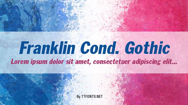 Franklin Cond. Gothic example