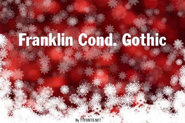 Franklin Cond. Gothic example