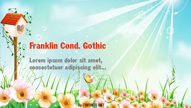 Franklin Cond. Gothic example