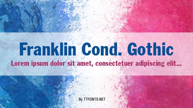 Franklin Cond. Gothic example