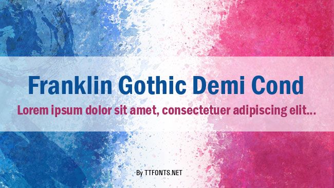 Franklin Gothic Demi Cond example