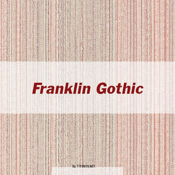 Franklin Gothic example