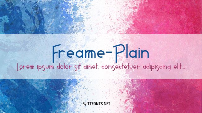 Freame-Plain example