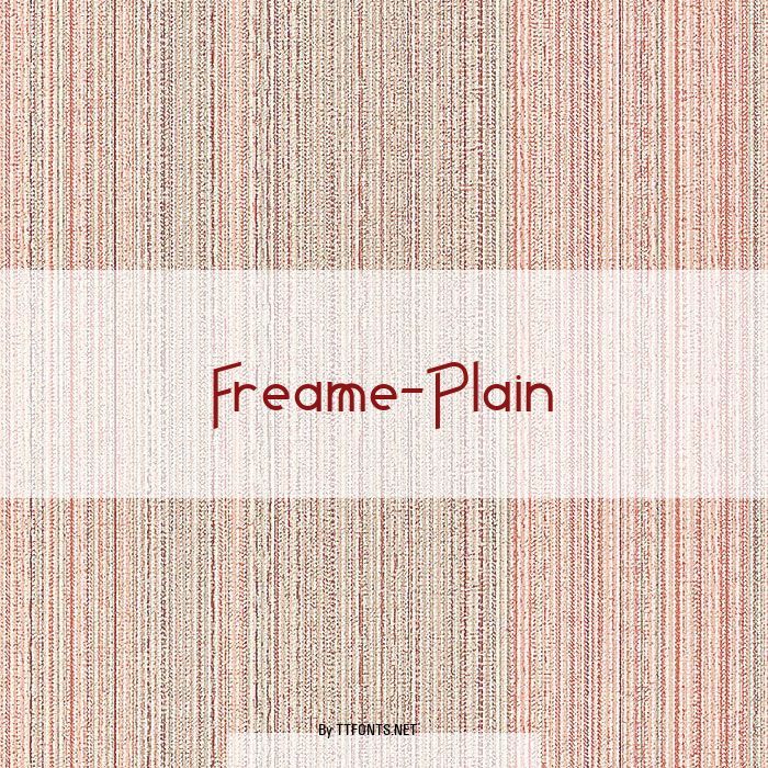 Freame-Plain example