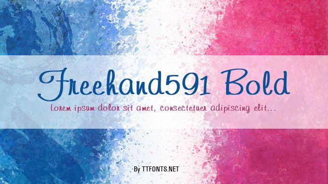 Freehand591 Bold example