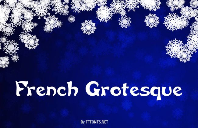 French Grotesque example