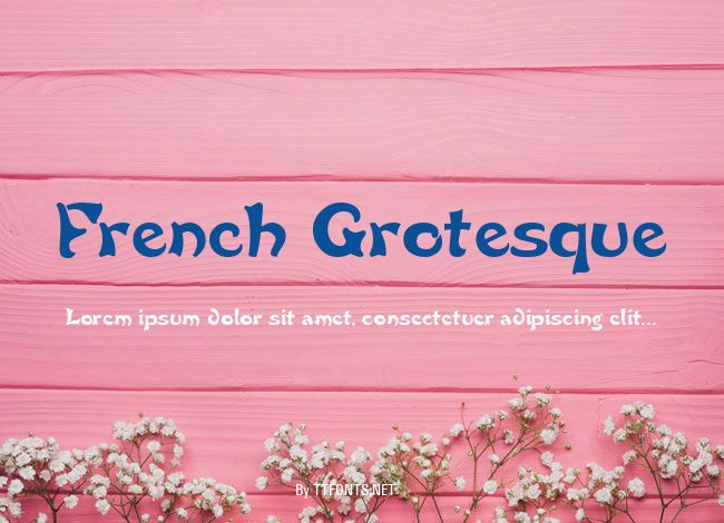 French Grotesque example