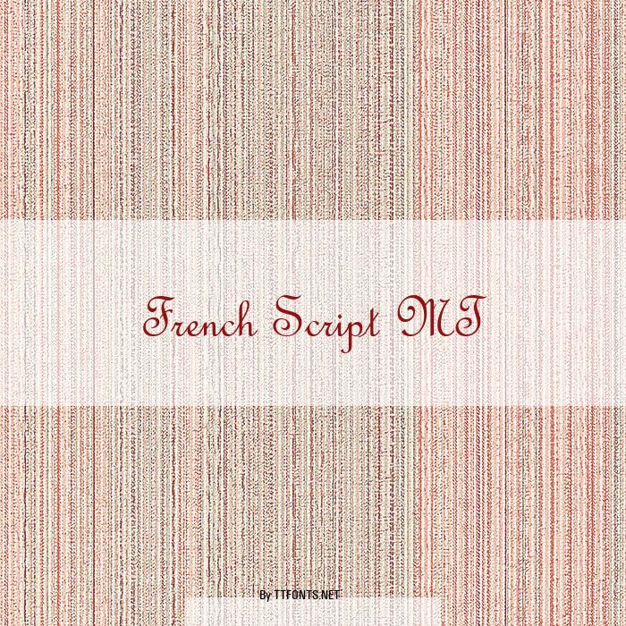 French Script MT example
