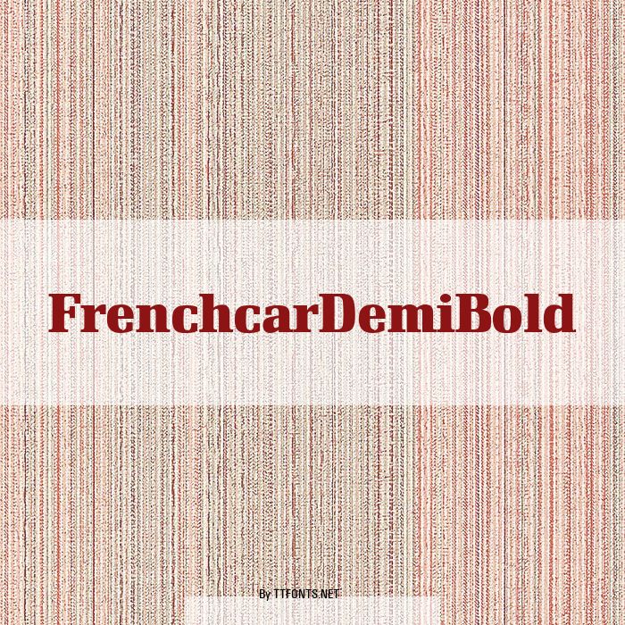 FrenchcarDemiBold example