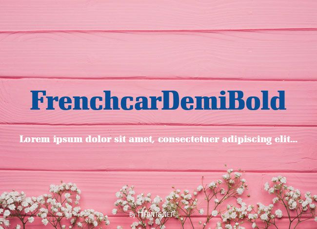 FrenchcarDemiBold example