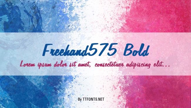 Freehand575 Bold example