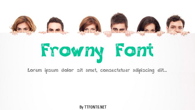 Frowny Font example
