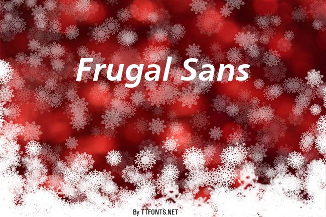 Frugal Sans example